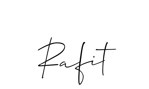 Allison_Script is a professional signature style that is perfect for those who want to add a touch of class to their signature. It is also a great choice for those who want to make their signature more unique. Get Rafit name to fancy signature for free. Rafit signature style 2 images and pictures png