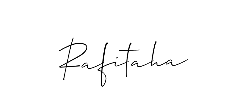 Design your own signature with our free online signature maker. With this signature software, you can create a handwritten (Allison_Script) signature for name Rafitaha. Rafitaha signature style 2 images and pictures png