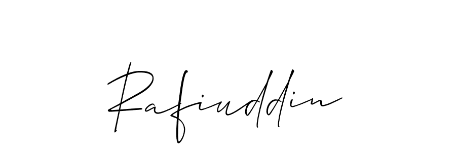 It looks lik you need a new signature style for name Rafiuddin. Design unique handwritten (Allison_Script) signature with our free signature maker in just a few clicks. Rafiuddin signature style 2 images and pictures png