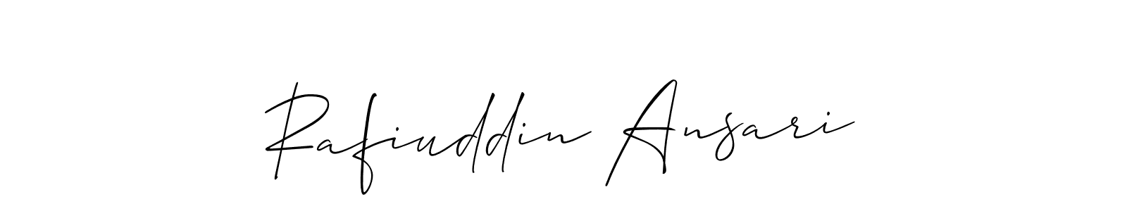 Design your own signature with our free online signature maker. With this signature software, you can create a handwritten (Allison_Script) signature for name Rafiuddin Ansari. Rafiuddin Ansari signature style 2 images and pictures png