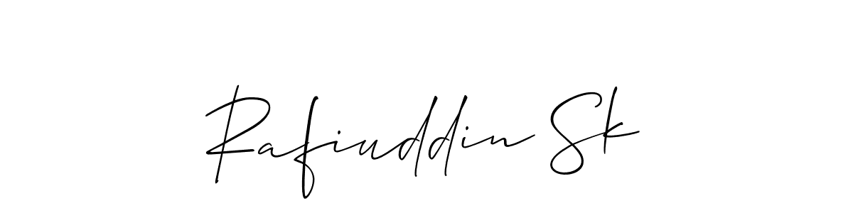 You should practise on your own different ways (Allison_Script) to write your name (Rafiuddin Sk) in signature. don't let someone else do it for you. Rafiuddin Sk signature style 2 images and pictures png