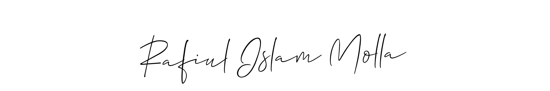 You should practise on your own different ways (Allison_Script) to write your name (Rafiul Islam Molla) in signature. don't let someone else do it for you. Rafiul Islam Molla signature style 2 images and pictures png