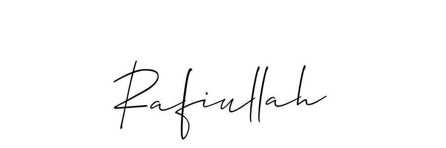 if you are searching for the best signature style for your name Rafiullah. so please give up your signature search. here we have designed multiple signature styles  using Allison_Script. Rafiullah signature style 2 images and pictures png