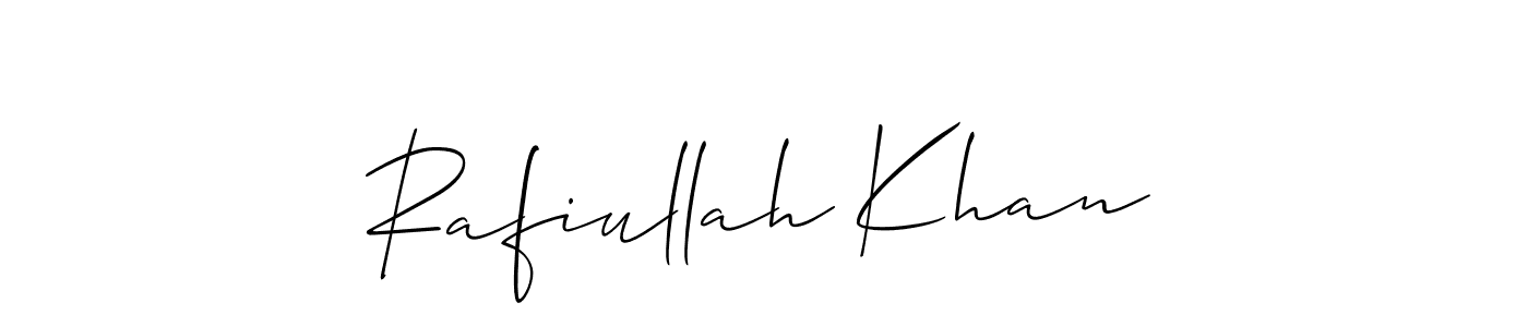 You should practise on your own different ways (Allison_Script) to write your name (Rafiullah Khan) in signature. don't let someone else do it for you. Rafiullah Khan signature style 2 images and pictures png