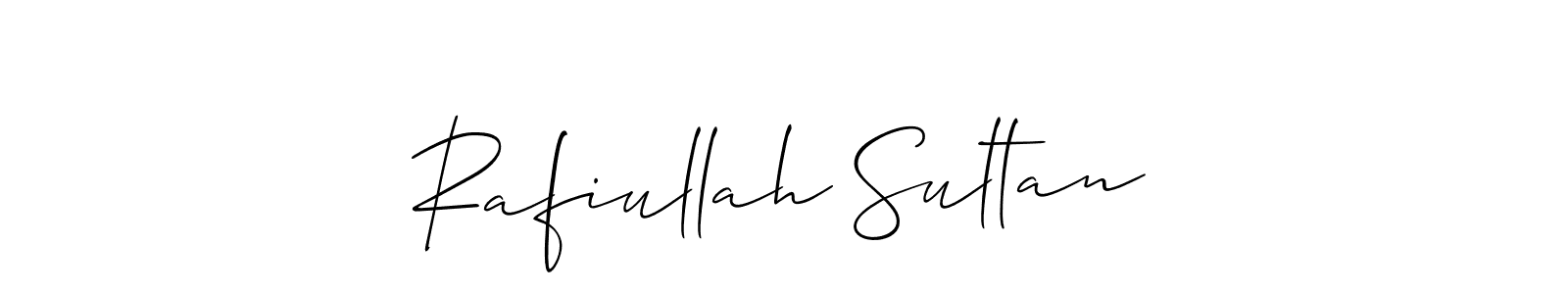 Design your own signature with our free online signature maker. With this signature software, you can create a handwritten (Allison_Script) signature for name Rafiullah Sultan. Rafiullah Sultan signature style 2 images and pictures png