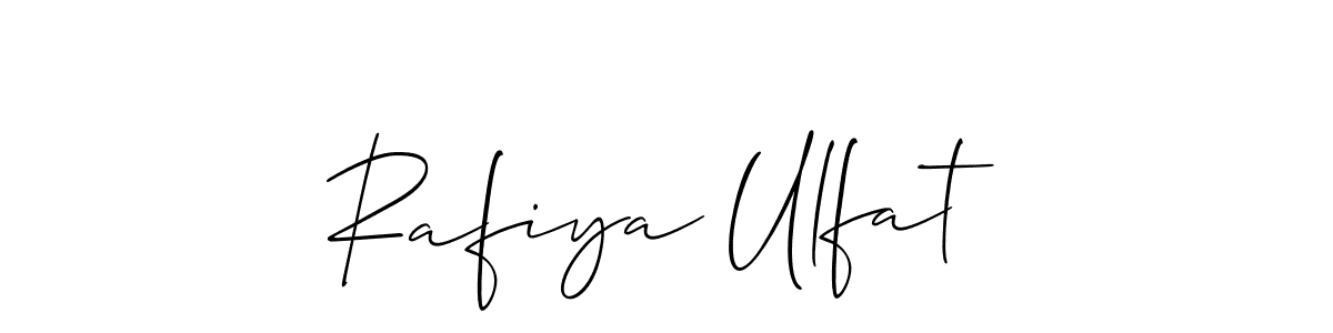 See photos of Rafiya Ulfat official signature by Spectra . Check more albums & portfolios. Read reviews & check more about Allison_Script font. Rafiya Ulfat signature style 2 images and pictures png