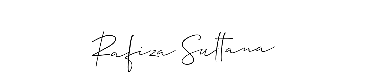 The best way (Allison_Script) to make a short signature is to pick only two or three words in your name. The name Rafiza Sultana include a total of six letters. For converting this name. Rafiza Sultana signature style 2 images and pictures png