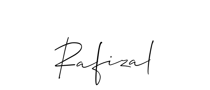 The best way (Allison_Script) to make a short signature is to pick only two or three words in your name. The name Rafizal include a total of six letters. For converting this name. Rafizal signature style 2 images and pictures png