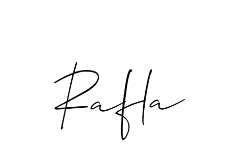 The best way (Allison_Script) to make a short signature is to pick only two or three words in your name. The name Rafla include a total of six letters. For converting this name. Rafla signature style 2 images and pictures png