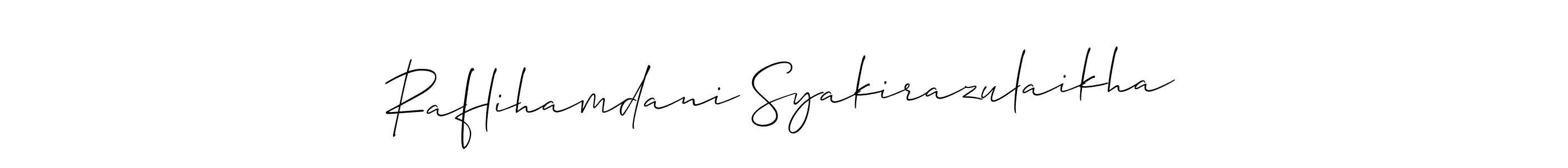 Once you've used our free online signature maker to create your best signature Allison_Script style, it's time to enjoy all of the benefits that Raflihamdani Syakirazulaikha name signing documents. Raflihamdani Syakirazulaikha signature style 2 images and pictures png