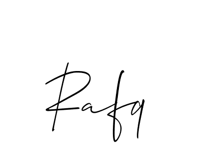 Rafq stylish signature style. Best Handwritten Sign (Allison_Script) for my name. Handwritten Signature Collection Ideas for my name Rafq. Rafq signature style 2 images and pictures png