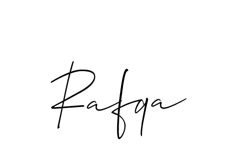 Make a beautiful signature design for name Rafqa. With this signature (Allison_Script) style, you can create a handwritten signature for free. Rafqa signature style 2 images and pictures png