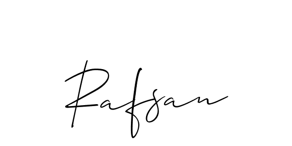 Make a beautiful signature design for name Rafsan. With this signature (Allison_Script) style, you can create a handwritten signature for free. Rafsan signature style 2 images and pictures png