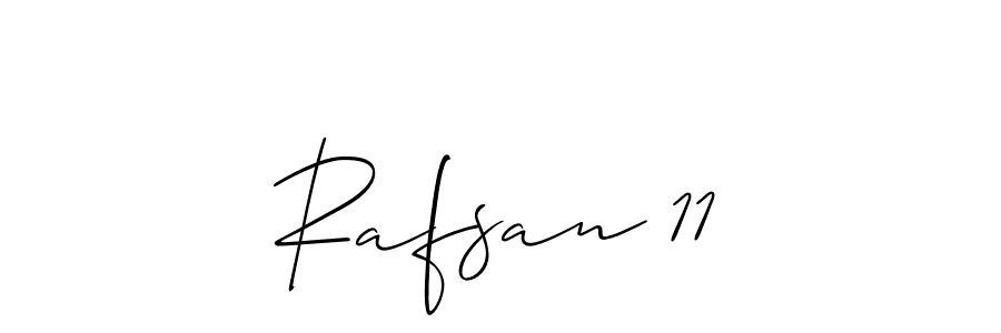 if you are searching for the best signature style for your name Rafsan 11. so please give up your signature search. here we have designed multiple signature styles  using Allison_Script. Rafsan 11 signature style 2 images and pictures png