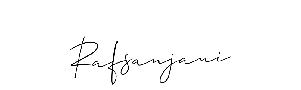 Design your own signature with our free online signature maker. With this signature software, you can create a handwritten (Allison_Script) signature for name Rafsanjani. Rafsanjani signature style 2 images and pictures png