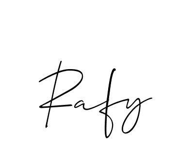 Use a signature maker to create a handwritten signature online. With this signature software, you can design (Allison_Script) your own signature for name Rafy. Rafy signature style 2 images and pictures png