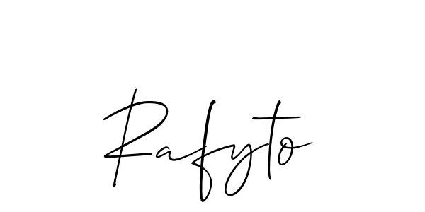 Allison_Script is a professional signature style that is perfect for those who want to add a touch of class to their signature. It is also a great choice for those who want to make their signature more unique. Get Rafyto name to fancy signature for free. Rafyto signature style 2 images and pictures png