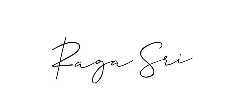 Design your own signature with our free online signature maker. With this signature software, you can create a handwritten (Allison_Script) signature for name Raga Sri. Raga Sri signature style 2 images and pictures png