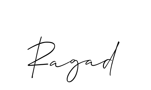 How to make Ragad signature? Allison_Script is a professional autograph style. Create handwritten signature for Ragad name. Ragad signature style 2 images and pictures png