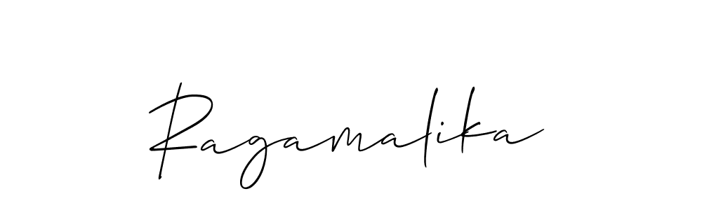 How to make Ragamalika signature? Allison_Script is a professional autograph style. Create handwritten signature for Ragamalika name. Ragamalika signature style 2 images and pictures png