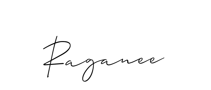 How to make Raganee name signature. Use Allison_Script style for creating short signs online. This is the latest handwritten sign. Raganee signature style 2 images and pictures png