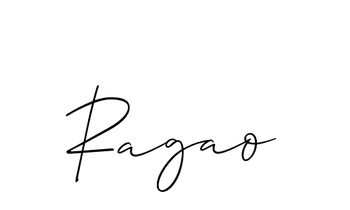 Make a beautiful signature design for name Ragao. With this signature (Allison_Script) style, you can create a handwritten signature for free. Ragao signature style 2 images and pictures png