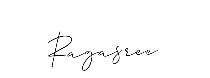 Make a beautiful signature design for name Ragasree. With this signature (Allison_Script) style, you can create a handwritten signature for free. Ragasree signature style 2 images and pictures png