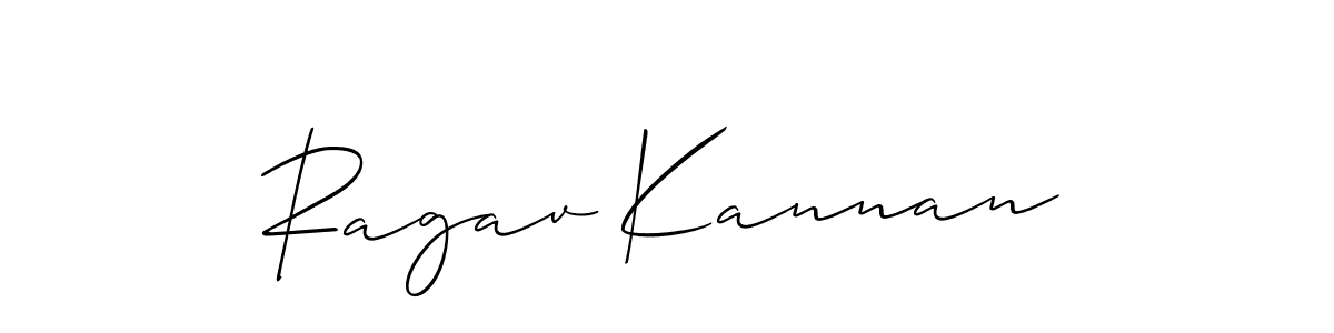 Design your own signature with our free online signature maker. With this signature software, you can create a handwritten (Allison_Script) signature for name Ragav Kannan. Ragav Kannan signature style 2 images and pictures png