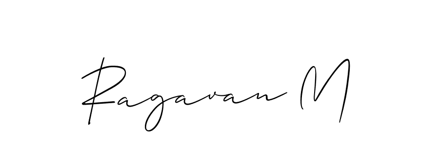 The best way (Allison_Script) to make a short signature is to pick only two or three words in your name. The name Ragavan M include a total of six letters. For converting this name. Ragavan M signature style 2 images and pictures png