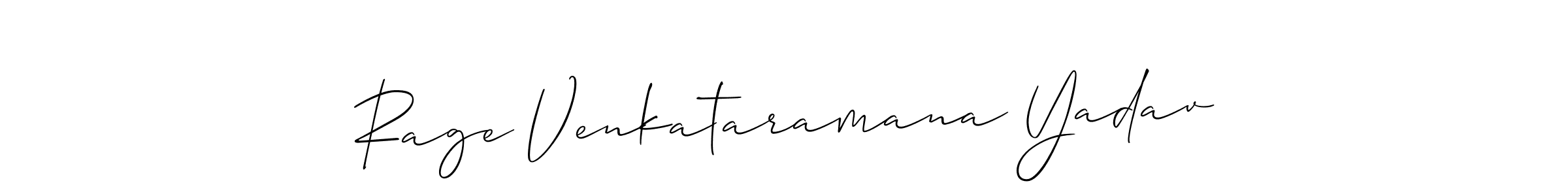 if you are searching for the best signature style for your name Rage Venkataramana Yadav. so please give up your signature search. here we have designed multiple signature styles  using Allison_Script. Rage Venkataramana Yadav signature style 2 images and pictures png