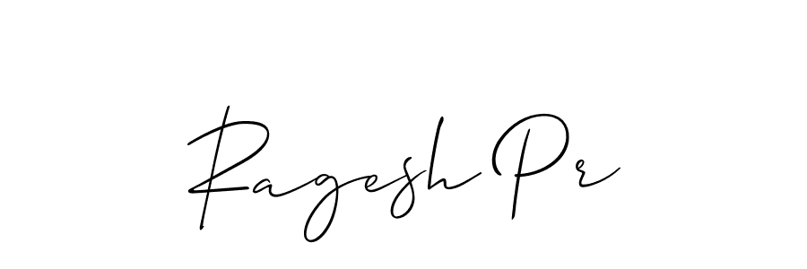 Design your own signature with our free online signature maker. With this signature software, you can create a handwritten (Allison_Script) signature for name Ragesh Pr. Ragesh Pr signature style 2 images and pictures png