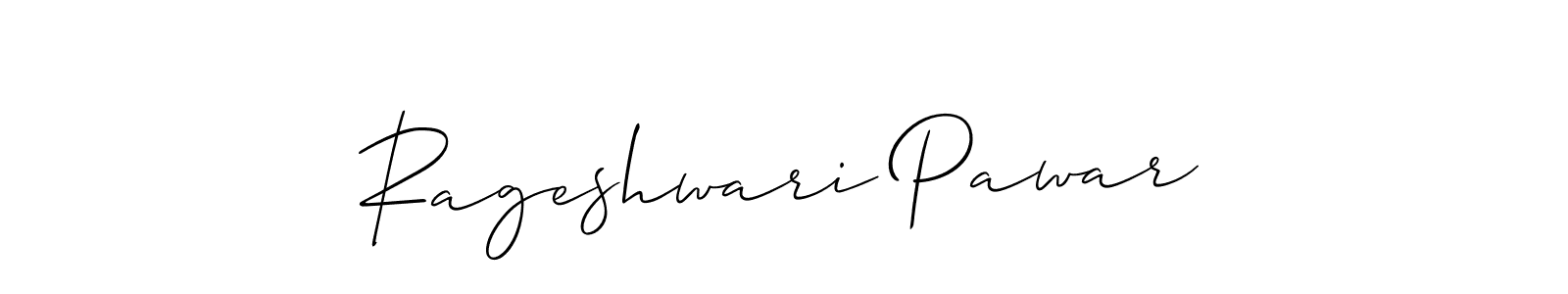 This is the best signature style for the Rageshwari Pawar name. Also you like these signature font (Allison_Script). Mix name signature. Rageshwari Pawar signature style 2 images and pictures png