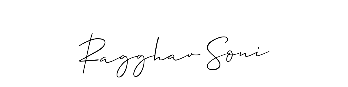 How to Draw Ragghav Soni signature style? Allison_Script is a latest design signature styles for name Ragghav Soni. Ragghav Soni signature style 2 images and pictures png