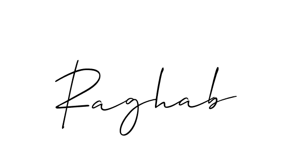 Make a beautiful signature design for name Raghab. With this signature (Allison_Script) style, you can create a handwritten signature for free. Raghab signature style 2 images and pictures png