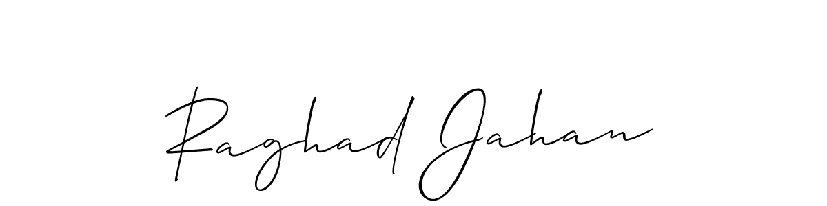 Design your own signature with our free online signature maker. With this signature software, you can create a handwritten (Allison_Script) signature for name Raghad Jahan. Raghad Jahan signature style 2 images and pictures png