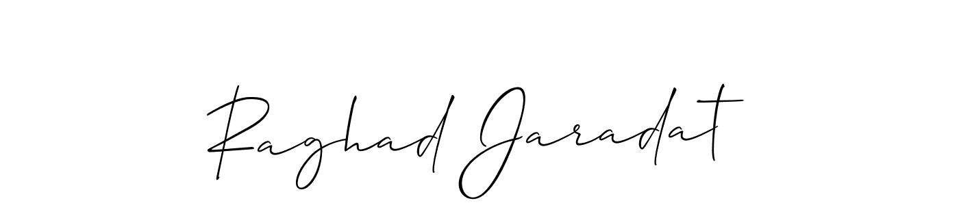 Raghad Jaradat stylish signature style. Best Handwritten Sign (Allison_Script) for my name. Handwritten Signature Collection Ideas for my name Raghad Jaradat. Raghad Jaradat signature style 2 images and pictures png