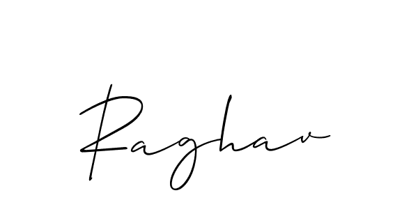 How to make Raghav signature? Allison_Script is a professional autograph style. Create handwritten signature for Raghav name. Raghav signature style 2 images and pictures png