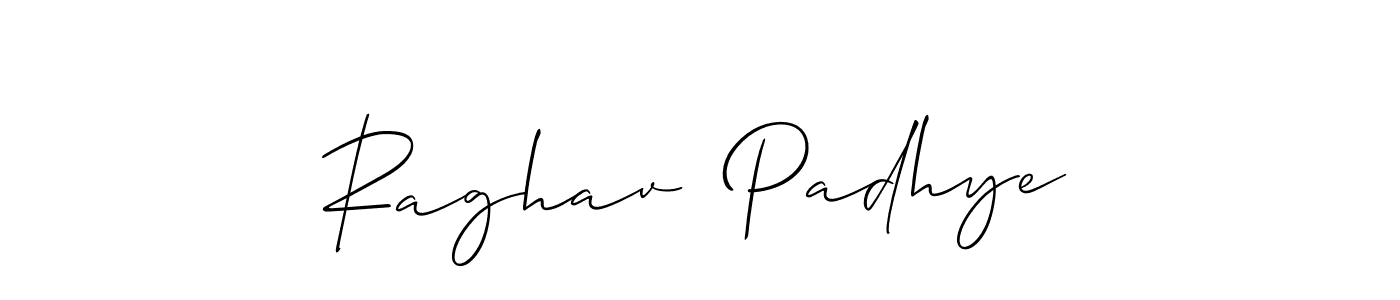 This is the best signature style for the Raghav  Padhye name. Also you like these signature font (Allison_Script). Mix name signature. Raghav  Padhye signature style 2 images and pictures png