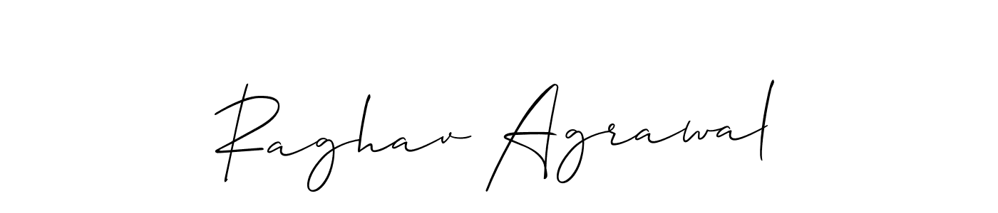 Raghav Agrawal stylish signature style. Best Handwritten Sign (Allison_Script) for my name. Handwritten Signature Collection Ideas for my name Raghav Agrawal. Raghav Agrawal signature style 2 images and pictures png