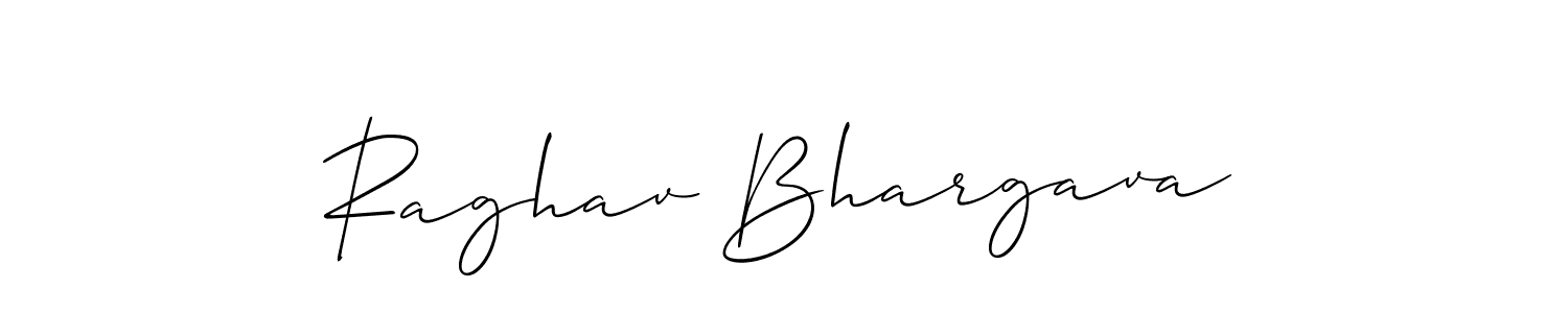 Use a signature maker to create a handwritten signature online. With this signature software, you can design (Allison_Script) your own signature for name Raghav Bhargava. Raghav Bhargava signature style 2 images and pictures png