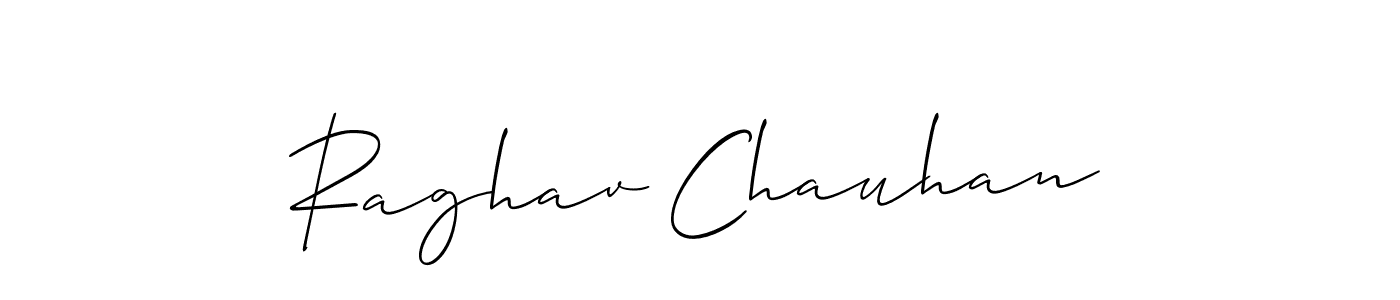 Allison_Script is a professional signature style that is perfect for those who want to add a touch of class to their signature. It is also a great choice for those who want to make their signature more unique. Get Raghav Chauhan name to fancy signature for free. Raghav Chauhan signature style 2 images and pictures png