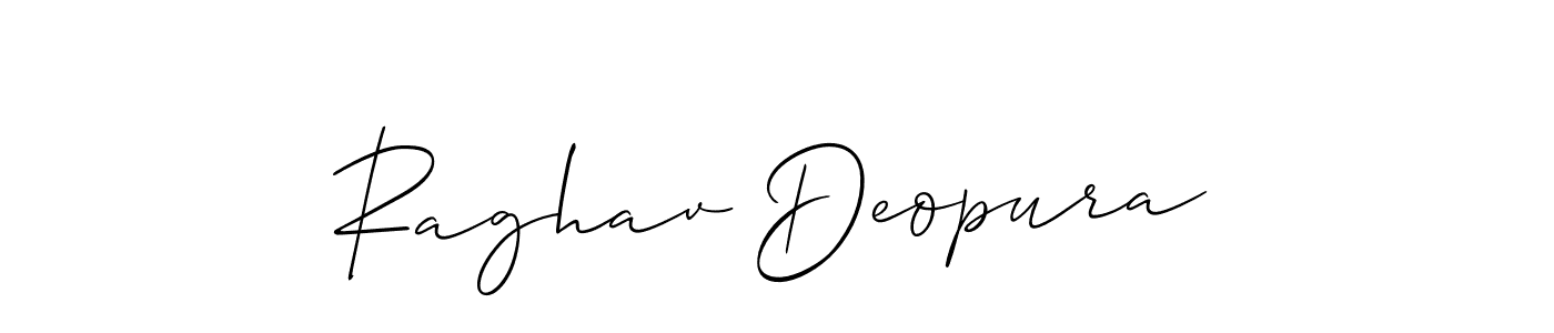 Best and Professional Signature Style for Raghav Deopura. Allison_Script Best Signature Style Collection. Raghav Deopura signature style 2 images and pictures png