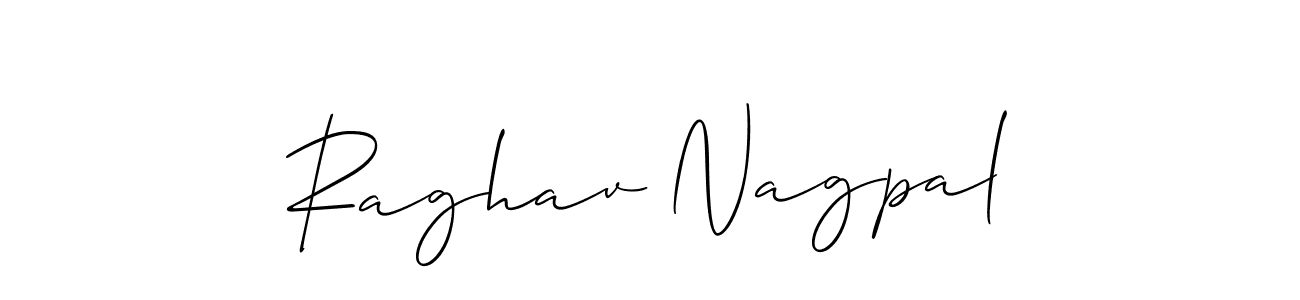 This is the best signature style for the Raghav Nagpal name. Also you like these signature font (Allison_Script). Mix name signature. Raghav Nagpal signature style 2 images and pictures png