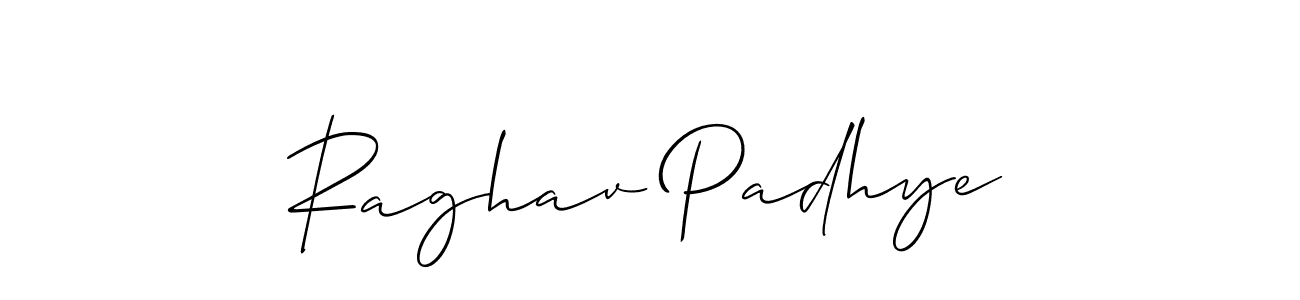 How to make Raghav Padhye signature? Allison_Script is a professional autograph style. Create handwritten signature for Raghav Padhye name. Raghav Padhye signature style 2 images and pictures png