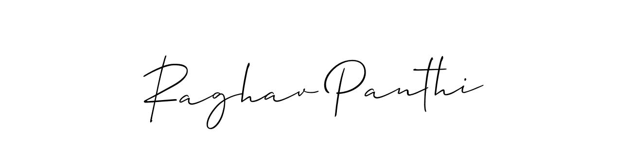 Design your own signature with our free online signature maker. With this signature software, you can create a handwritten (Allison_Script) signature for name Raghav Panthi. Raghav Panthi signature style 2 images and pictures png