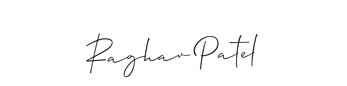 Also You can easily find your signature by using the search form. We will create Raghav Patel name handwritten signature images for you free of cost using Allison_Script sign style. Raghav Patel signature style 2 images and pictures png