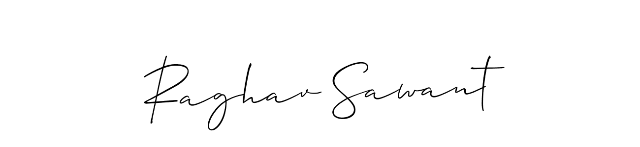 Also we have Raghav Sawant name is the best signature style. Create professional handwritten signature collection using Allison_Script autograph style. Raghav Sawant signature style 2 images and pictures png
