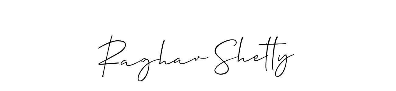 Also we have Raghav Shetty name is the best signature style. Create professional handwritten signature collection using Allison_Script autograph style. Raghav Shetty signature style 2 images and pictures png