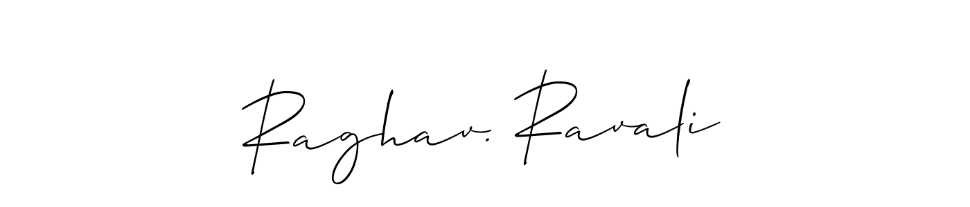 Make a beautiful signature design for name Raghav. Ravali. With this signature (Allison_Script) style, you can create a handwritten signature for free. Raghav. Ravali signature style 2 images and pictures png