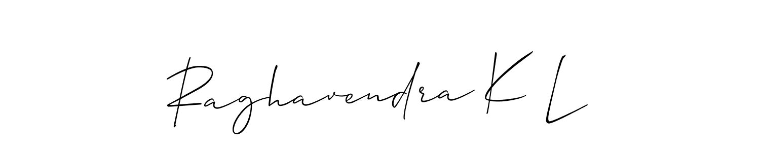 How to make Raghavendra K L signature? Allison_Script is a professional autograph style. Create handwritten signature for Raghavendra K L name. Raghavendra K L signature style 2 images and pictures png